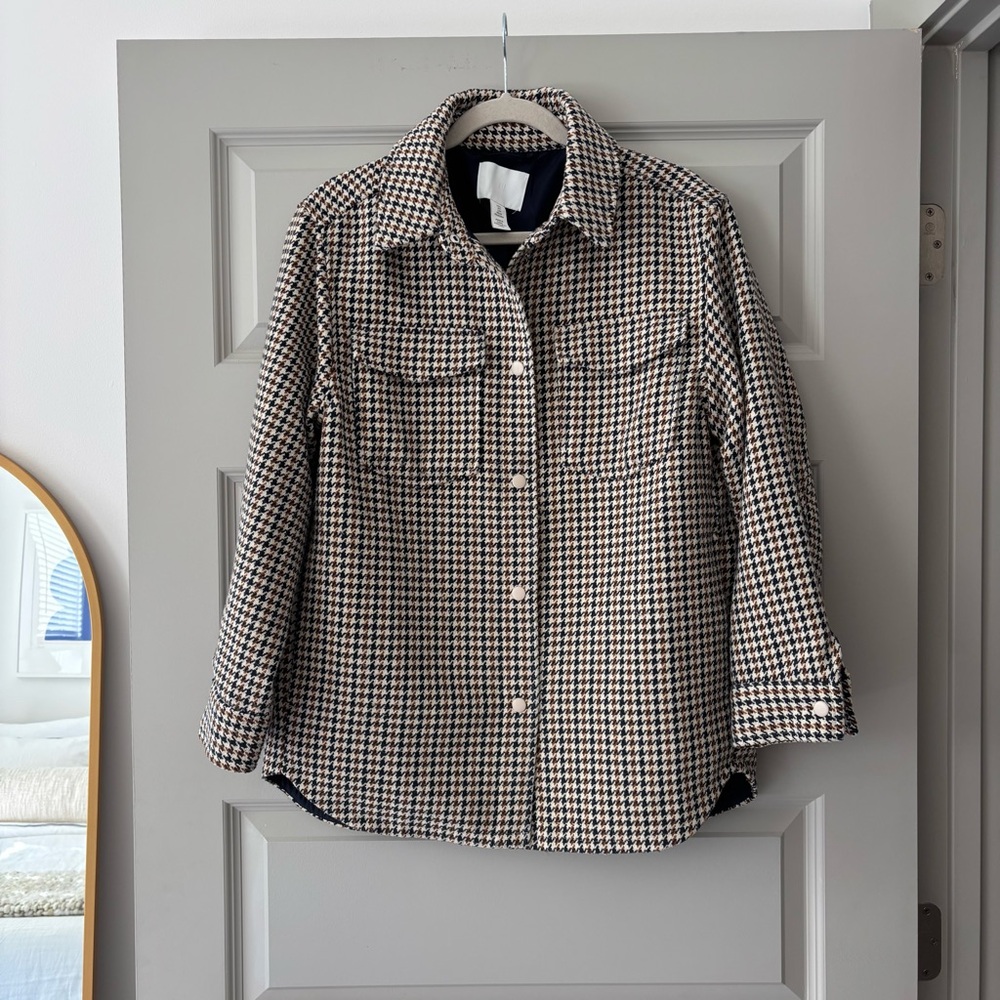 H&M Houndstooth Heavyweight Overshirt